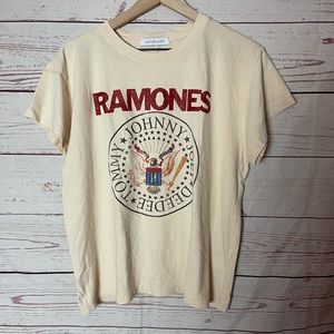 Ramones Leopard Crest Tour Tee Size Large